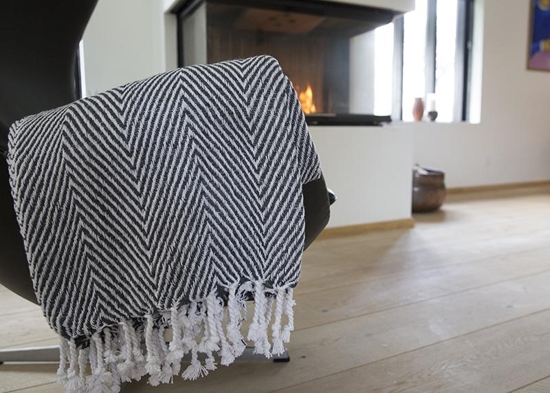 Bomullspledd i 100% bomull 135 x 200 cm. fra Rugs’N’More