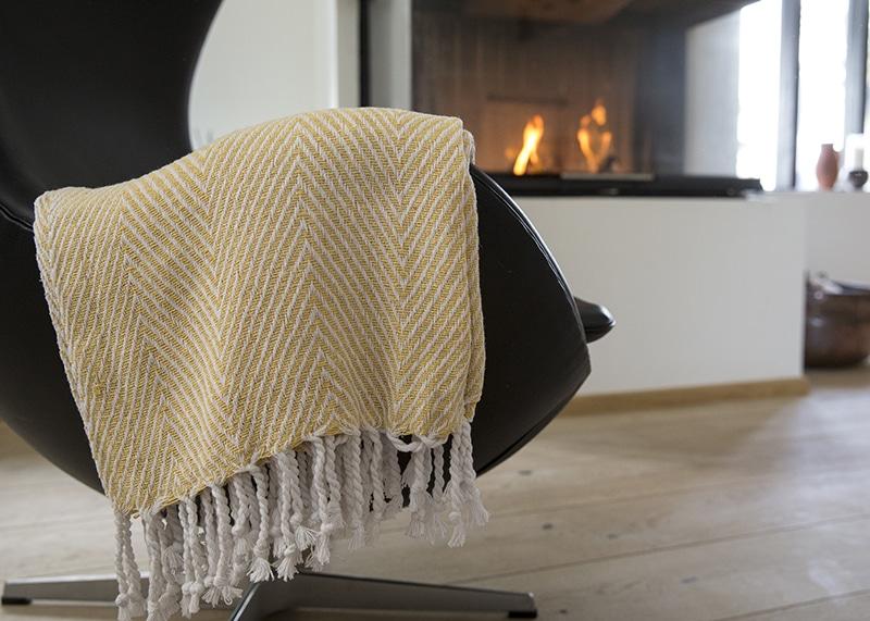 Bomullspledd i 100% bomull 135 x 200 cm. fra Rugs’N’More