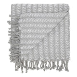 Bomullspledd med frynser i 100% bomull 135 x 200 cm. fra Rugs’N’More