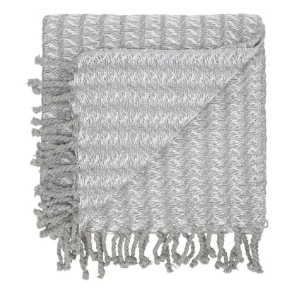 Bomullspledd med frynser i 100% bomull 135 x 200 cm. fra Rugs’N’More