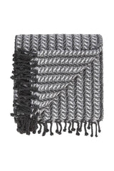 Plaid med frynser i 100% bomuld - 135 x 200 cm. fra Rugs’N’More