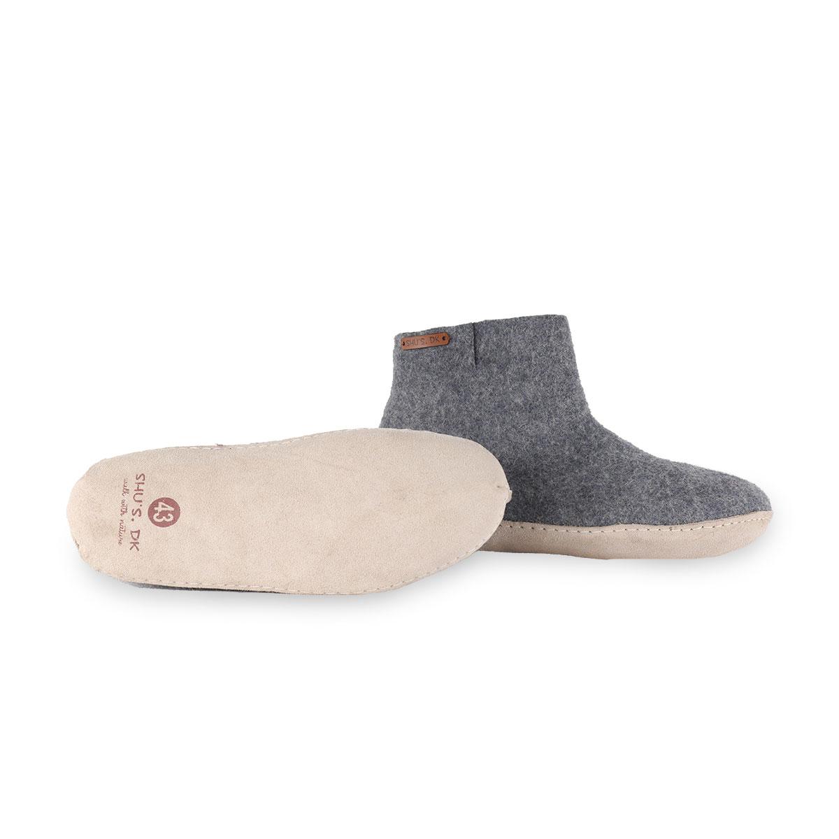 Ullstøvel (100 % ren ull) – Modell Denim m/såle i skinn