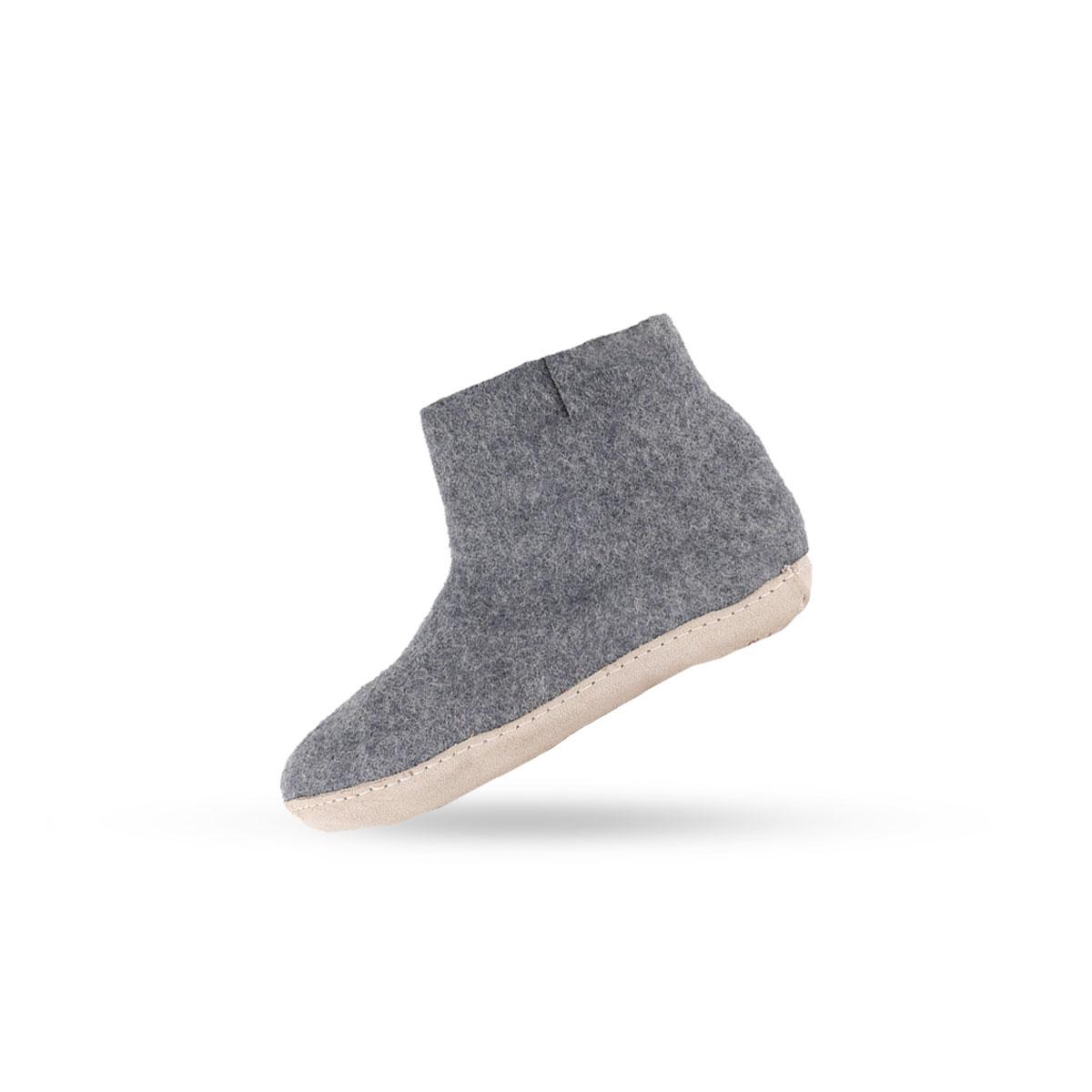 Ullstøvel (100 % ren ull) – Modell Denim m/såle i skinn