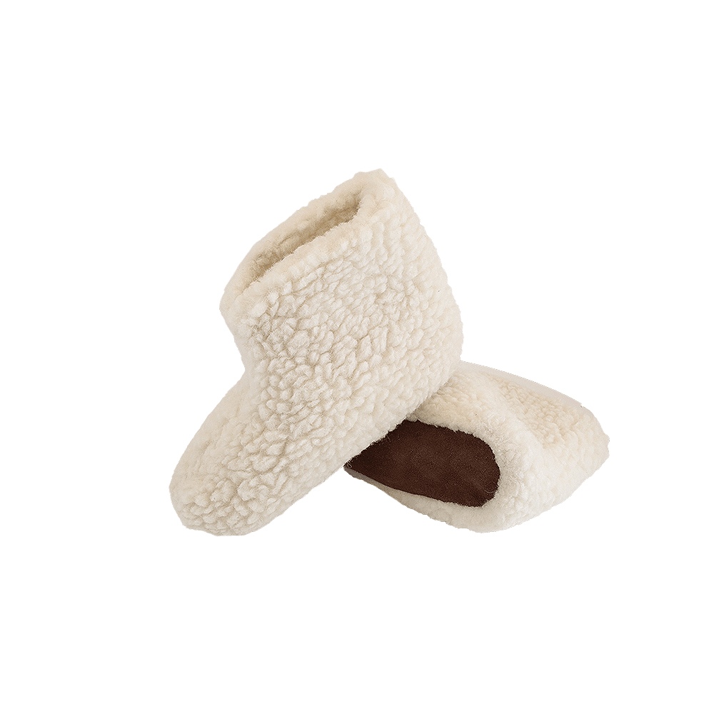 Fluffy ullstøvel (100% rent ull) – Modell Hvit