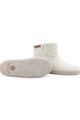 Ullstøvel (100 % ren ull) – Modell Beige m/såle i skinn