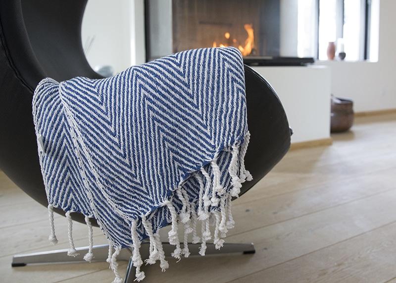 Bomullspledd i 100% bomull 135 x 200 cm. fra Rugs’N’More