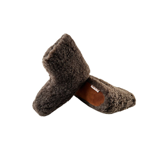 Fluffy ullstøvel (100% rent ull) – Modell Brun