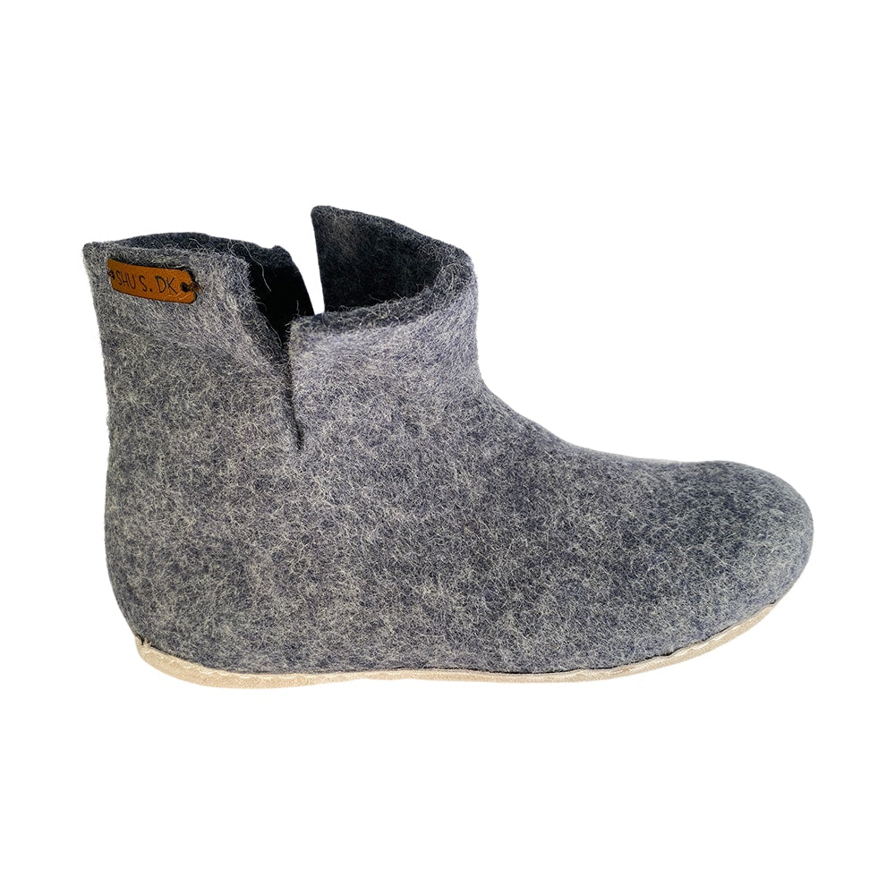 Ullstøvel (100 % ren ull) – Modell Denim m/såle i skinn