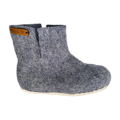 Ullstøvler Barn (100 % ren ull) – Modell Denim m/såle i skinn