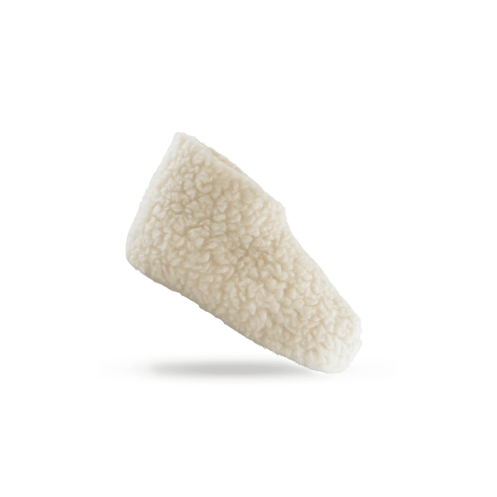 Fluffy ulltøffel (100% ren ull) – Modell Hvit