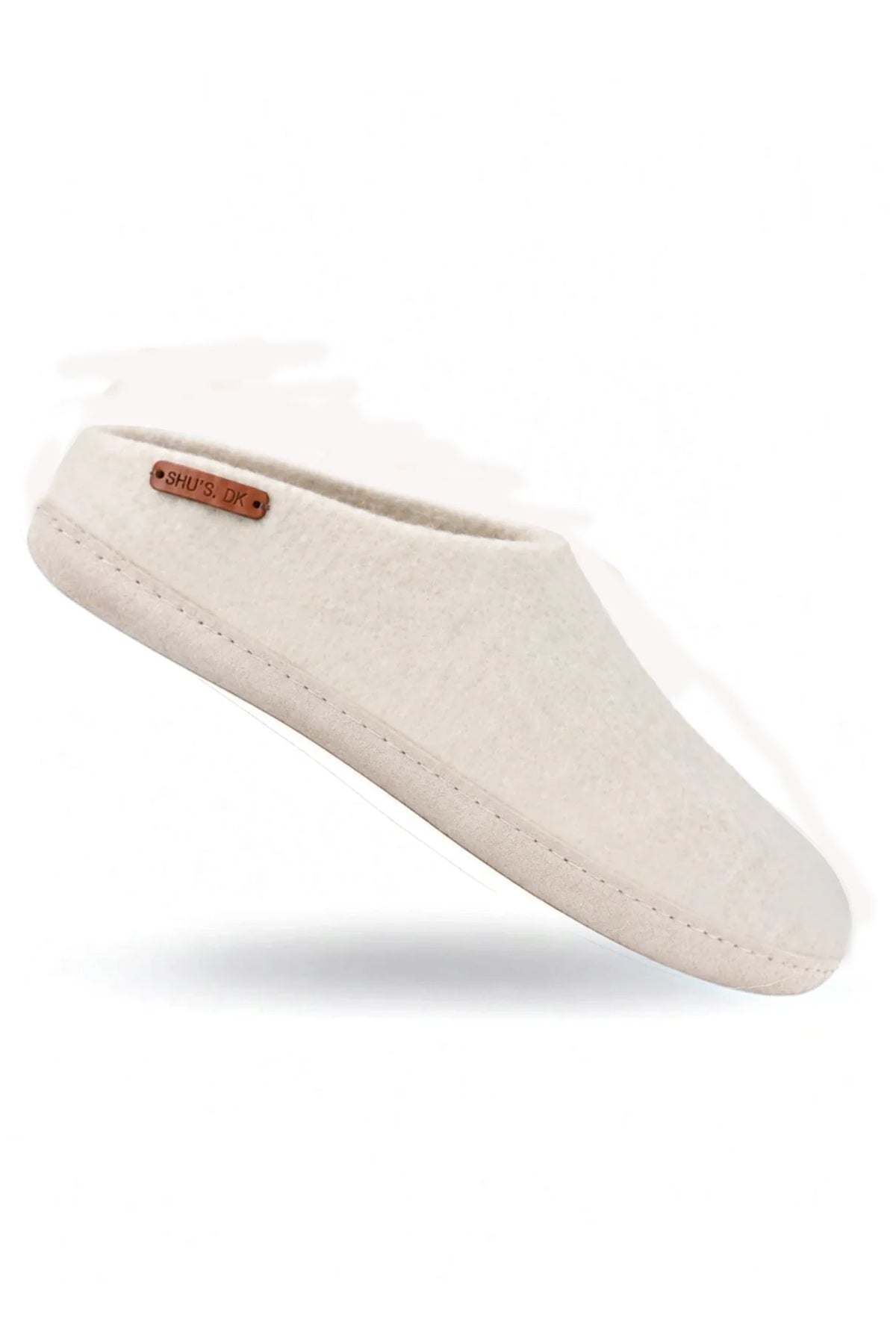 Ulltøffel (100 % ren ull) – Modell Beige m/såle i skinn