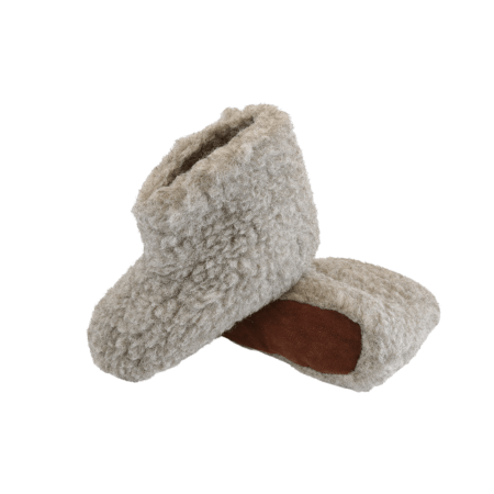 Fluffy ullstøvel (100% rent ull) – Modell Grå